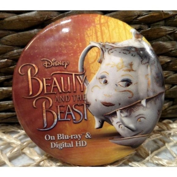 Beauty and the Beast 3" SET/3 Promo Pinback Buttons, EUC - Picture 4 of 6